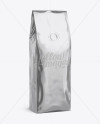 Download 250g Foil Coffee Bag With Valve Mockup - Half-Turned View in Bag & Sack Mockups on Yellow Images ...