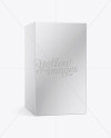 Glossy Paper Box Mockup - 25° Angle Front View (Eye-Level Shot) in Box Mockups on Yellow Images ...