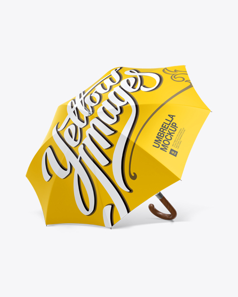 Matte Umbrella Mockup In Apparel Mockups On Yellow Images Object Mockups