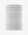 200L Metal Barrel Mockup - Front View (Eye-Level Shot) - Free Download