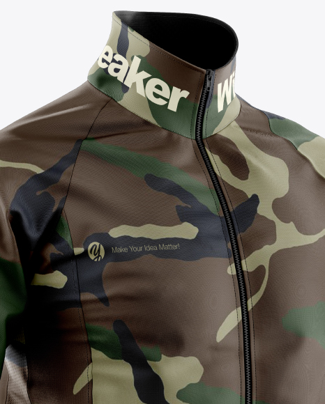 Windbreaker Mockup - Half Side View