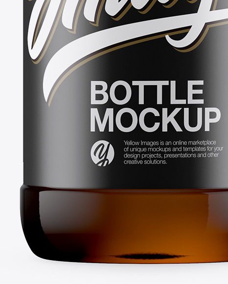 Amber Bottle Mockup PSD #1