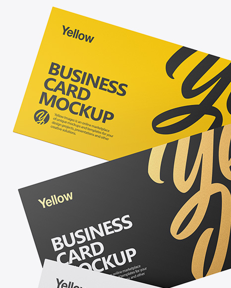 Three Business Cards Mockup   Front View PSD #2