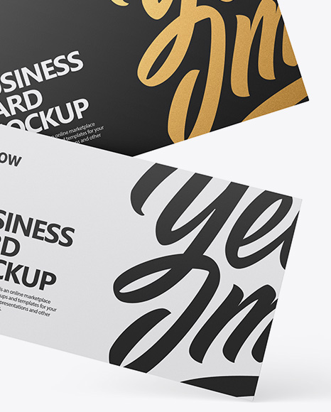 Three Business Cards Mockup   Front View PSD #1