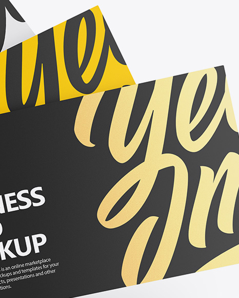 Three Business Cards Mockup   Front View PSD #1