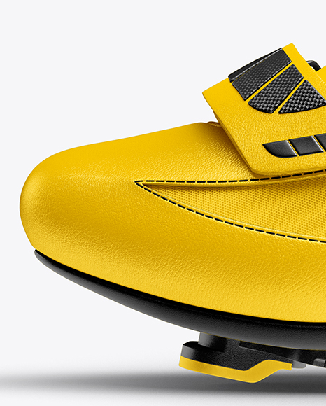 Download Cycling Shoe Mockup Side View In Apparel Mockups On Yellow Images Object Mockups PSD Mockup Templates