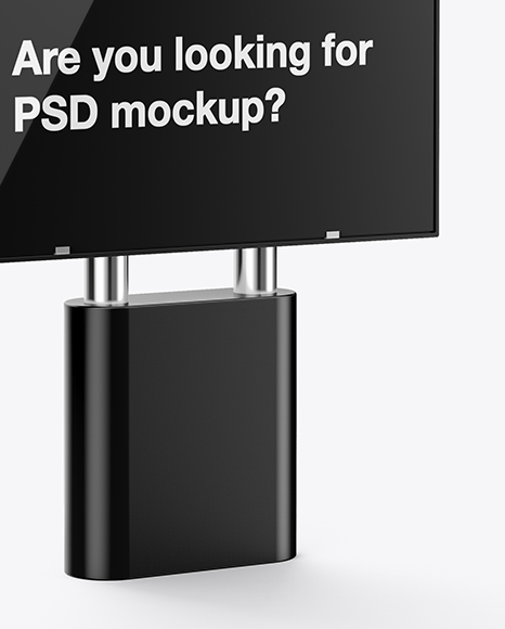 Glossy Citylight Poster Mockup   Half Side View PSD #1