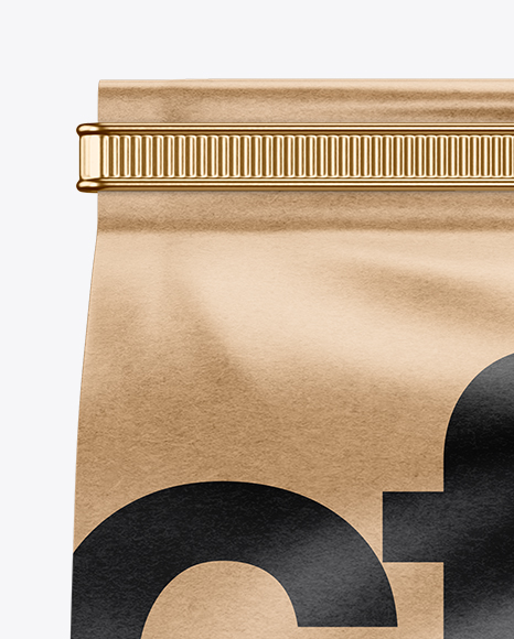 Kraft Paper Coffee Bag With Tin-Tie Mockup