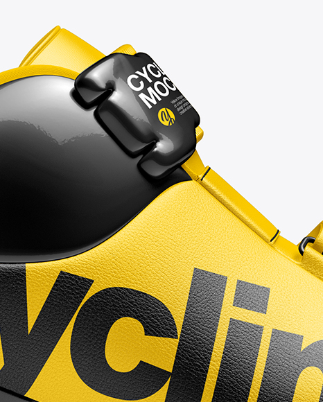 Cycling Shoe Mockup Side View In Apparel Mockups On Yellow Images Object Mockups