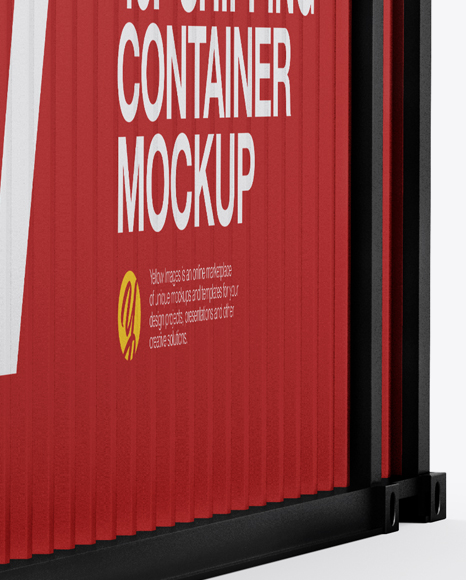 40F Shipping Container Mockup - Halfside View in Object ...