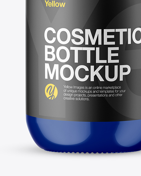 Glossy Cosmetic Bottle with Pump Mockup PSD #4