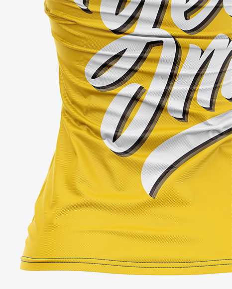 Women S Slim Fit V Neck T Shirt Mockup Back View In Apparel Mockups On Yellow Images Object Mockups