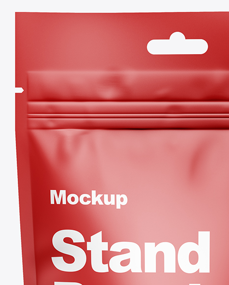 Matte Stand-Up Pouch w/ Zipper Mockup - Front View