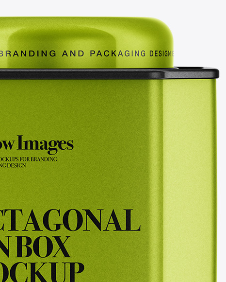 Download Metallic Octagonal Tin Box Mockup In Box Mockups On Yellow Images Object Mockups PSD Mockup Templates