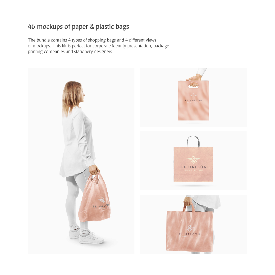 Download Shopping Bags Mockups Bundle In Packaging Mockups On Yellow Images Creative Store