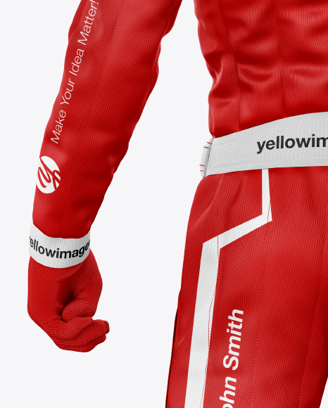 Download F1 Racing Kit Mockup Back View In Apparel Mockups On Yellow Images Object Mockups PSD Mockup Templates