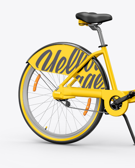 Download Bicycle Mockup in Vehicle Mockups on Yellow Images Object ...