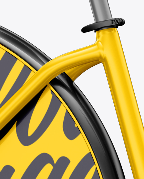 Bicycle Mockup In Vehicle Mockups On Yellow Images Object Mockups