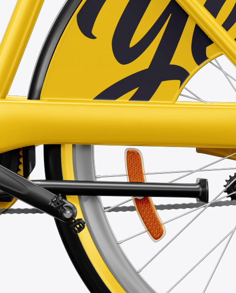 Bicycle Sharing System Mockup In Vehicle Mockups On Yellow Images Object Mockups