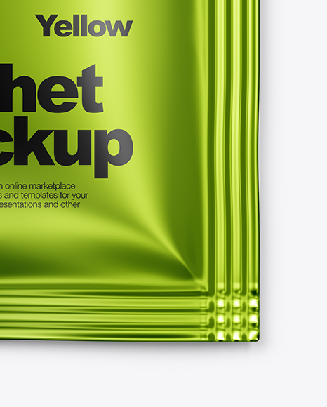 Metallic Sachet Mockup