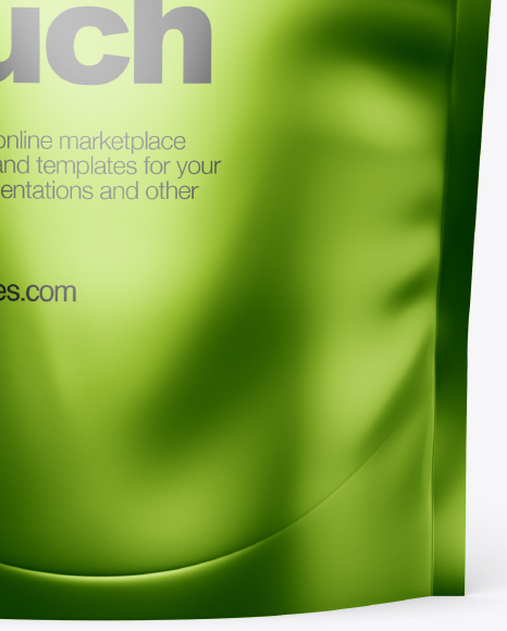 Metallic Stand Up Pouch w  Zipper Mockup   Front View PSD #1