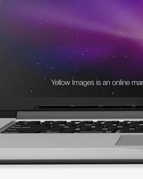 Download Macbook Mockup Front View In Device Mockups On Yellow Images Object Mockups PSD Mockup Templates