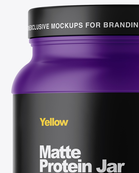 Matte Protein Jar Mockup PSD #3