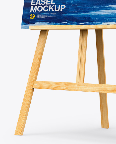 Easel Mockup   Half Side View PSD #1