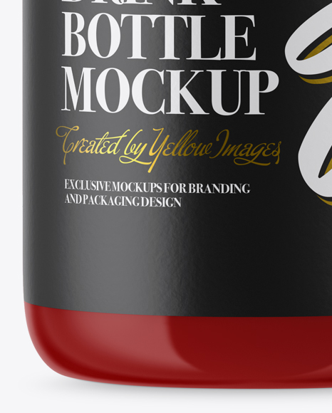Glossy Plastic Bottle Mockup PSD #1