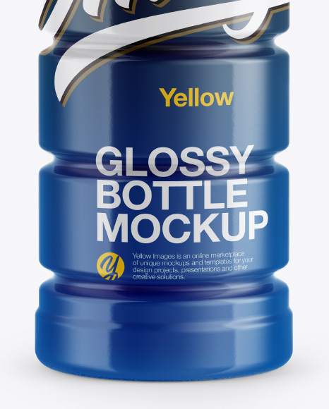 Glossy PET Bottle Mockup PSD #1