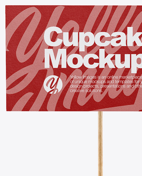 Cupcake Mockup In Object Mockups On Yellow Images Object Mockups