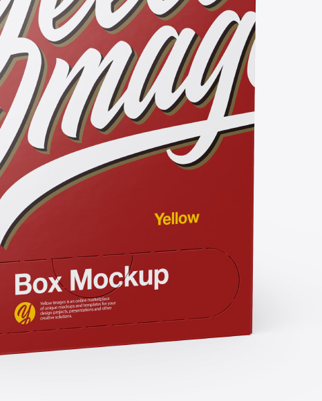 Download Tea Box Mockup Half Side View In Box Mockups On Yellow Images Object Mockups PSD Mockup Templates