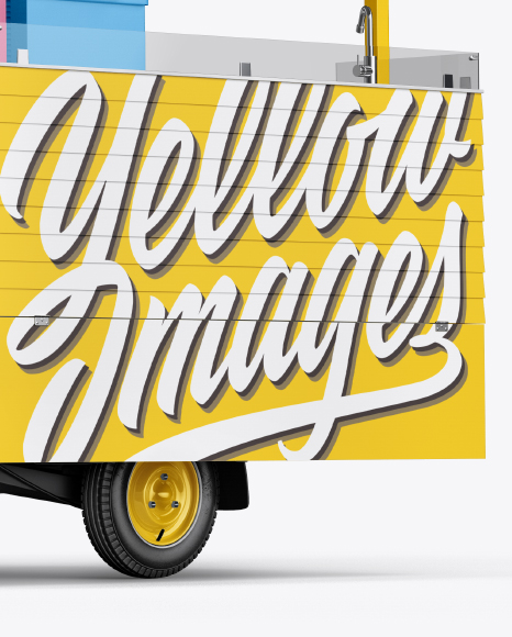 Download Ice Cream Truck Mockup Front Half Side View In Vehicle Mockups On Yellow Images Object Mockups Yellowimages Mockups