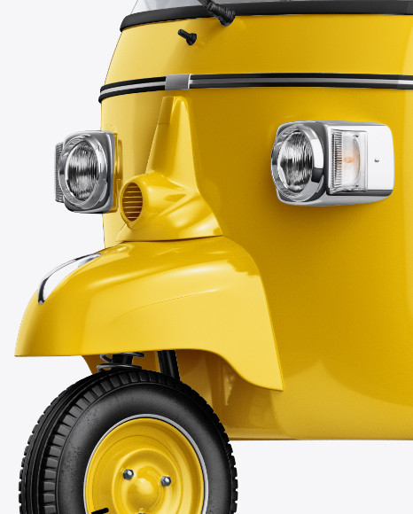 Download Ice Cream Truck Mockup Front Half Side View In Vehicle Mockups On Yellow Images Object Mockups PSD Mockup Templates