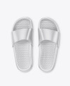 Download Glossy Flip Flops Mockup Top View In Apparel Mockups On Yellow Images Object Mockups