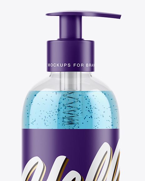 Clear Shower Gel Scrub Bottle Mockup PSD #2