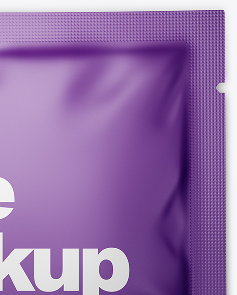 Matte Wet Wipe Pack Mockup - Top View