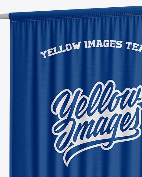 Download Wall Mounted Banner Mockup Half Side View In Outdoor Advertising Mockups On Yellow Images Object Mockups Yellowimages Mockups