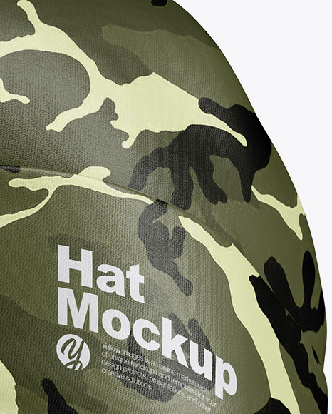 Glossy Hat Mockup Front View In Apparel Mockups On Yellow Images Object Mockups