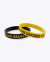 Download Silicone Wristbands Mockup in Apparel Mockups on Yellow ...