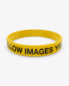 Download Silicone Wristband Mockup in Apparel Mockups on Yellow ...