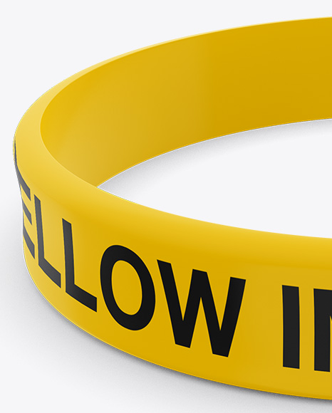 Silicone Wristband Mockup In Apparel Mockups On Yellow Images Object Mockups