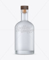 Frosted Glass Oslo Plate Bottle Mockup on Yellow Images Object Mockups