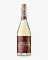 Download Clear Glass Lambrusco Bottle W/ White Wine Mockup in Bottle Mockups on Yellow Images Object Mockups