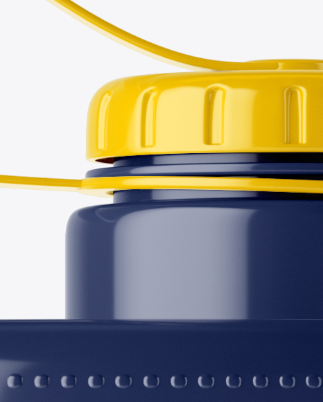 Transparent Reusable Water Bottle w  Glossy Cap Mockup PSD #2