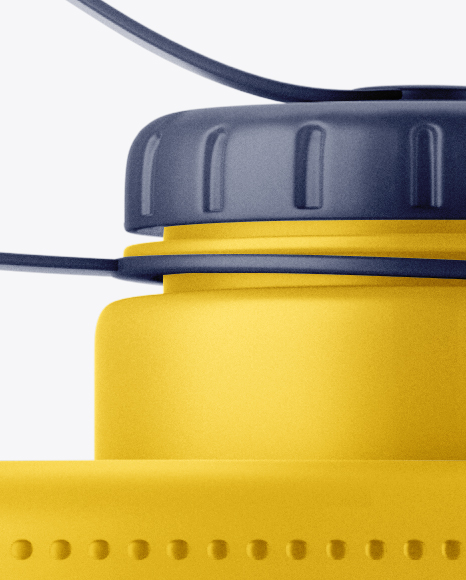 Transparent Reusable Water Bottle w  Matte Cap Mockup PSD #2