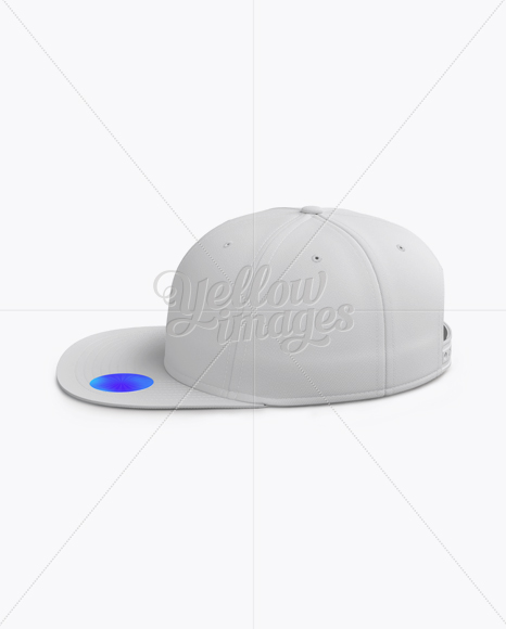 Download Snapback Cap with Sticker Mockup (Left Side View) in ...