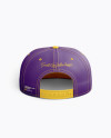 Snapback Cap Mockup Rear View In Apparel Mockups On Yellow Images Object Mockups