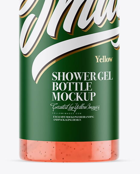 Download Clear Shower Gel-Scrub Bottle Mockup in Bottle Mockups on Yellow Images Object Mockups