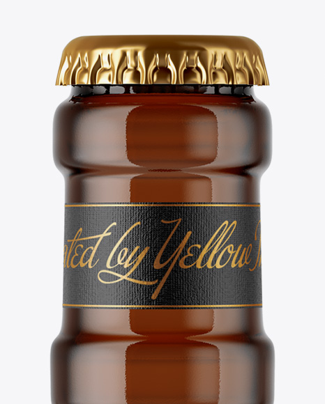 Amber Beer Bottle Mockup In Bottle Mockups On Yellow Images Object Mockups